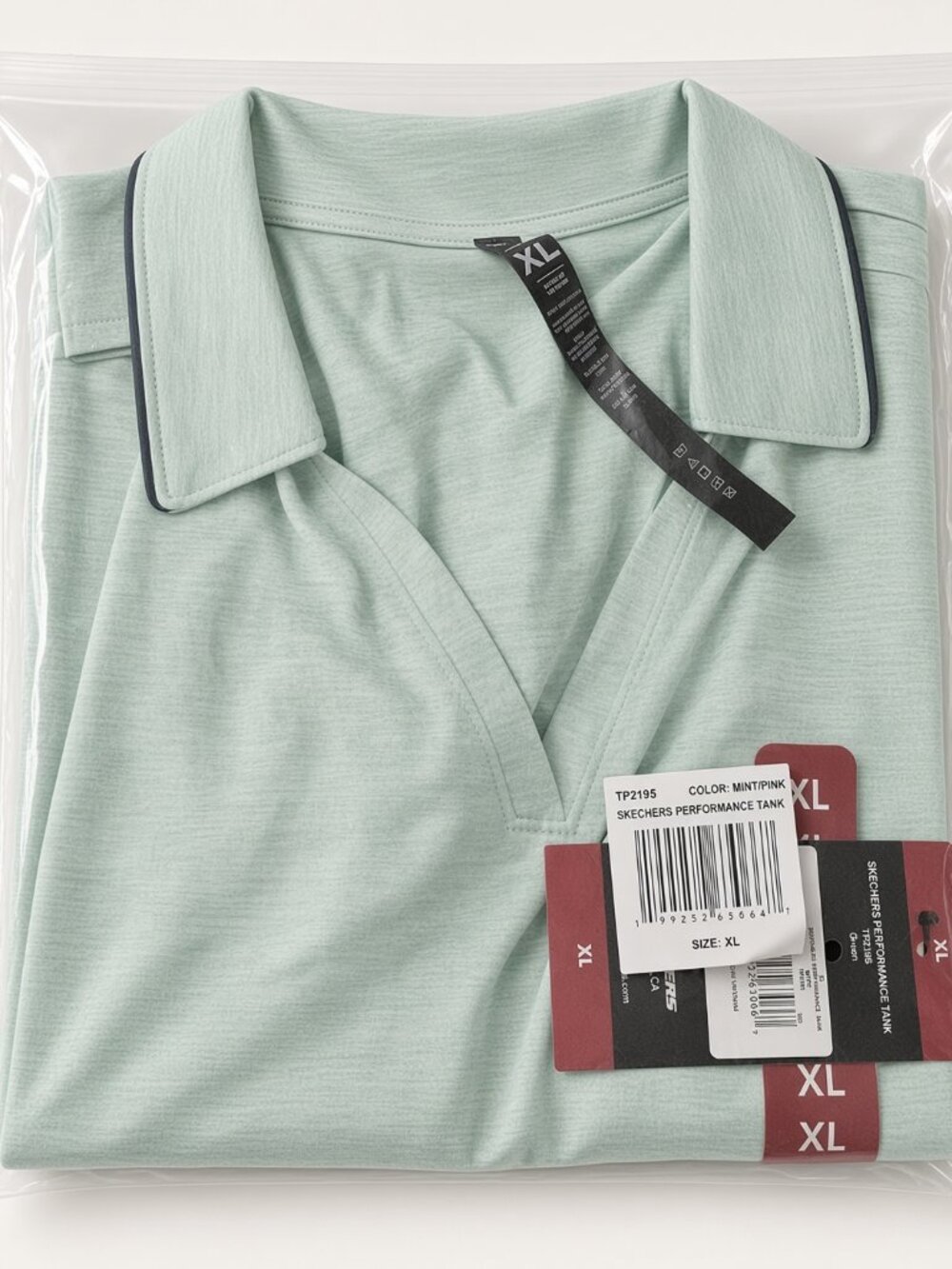Skechers Green Collared Tank Size XL New With Tags